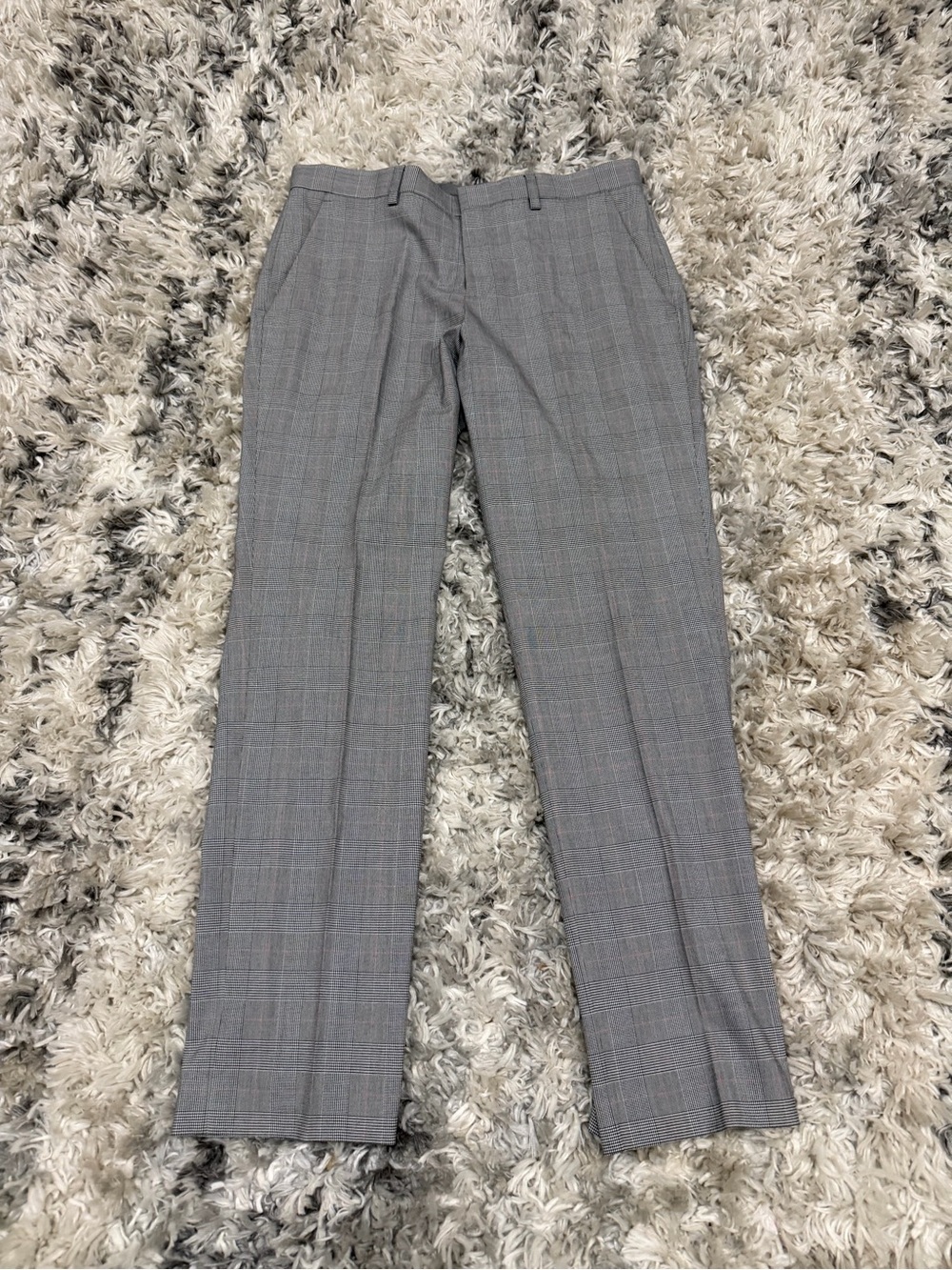 Express Men's Gray Plaid Dress Pants